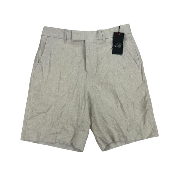 Ted Baker London Mens Damasks Slim Fit Linen Blend Chino Shorts Beige 30R - Picture 1 of 5
